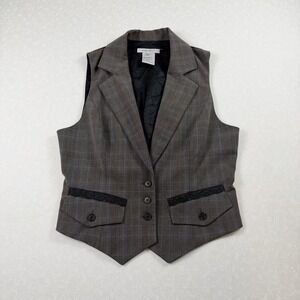 Vintage Nine West Women's Plaid Office Siren Vest‎ — Size 2